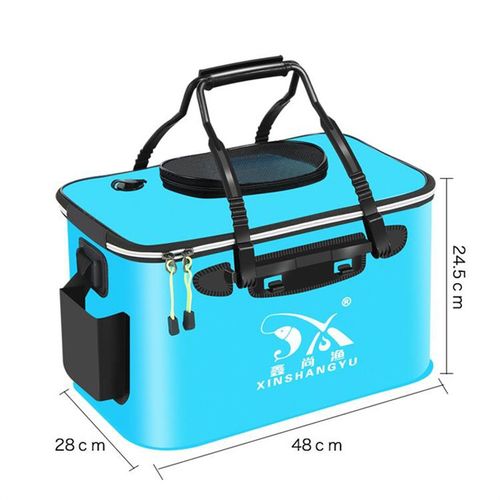 تسوق Thickened fishing bag folding EVA fishing bucket portable live fish  box storage اونلاين