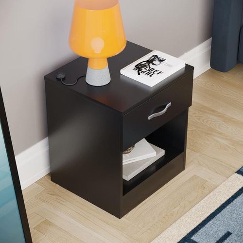 product_image_name-Generic-Bedside Table with 1 Drawer, a compact and stylish Nightstand and Bedside Cabinet for bedroom storage, presented in a sleek and versatile Black finish-7