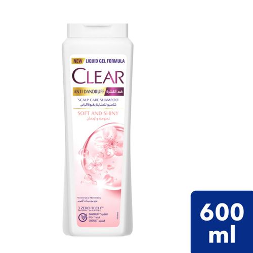 Buy Clear Soft and Shiny Anti-Dandruff Shampoo for Women - 600 ml in Egypt