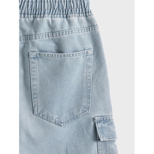 product_image_name-LC Waikiki-Elasticated Waist Basic Men's Denim Shorts-4