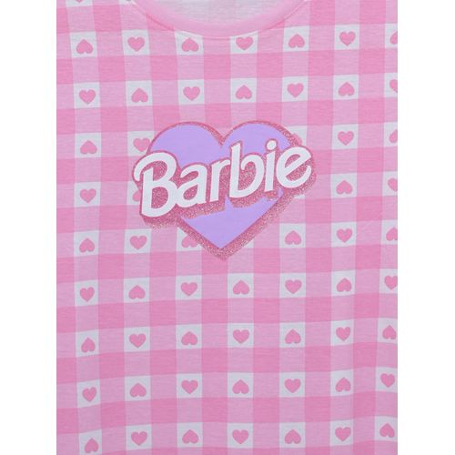 product_image_name-LC Waikiki-Crew Neck Barbie Printed Girl's Nightdress-3