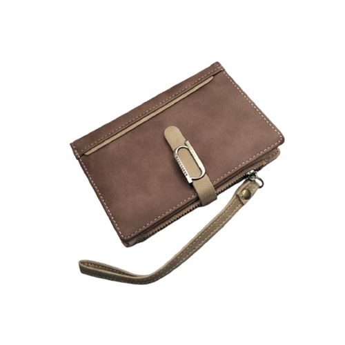 product_image_name-Generic-حقيبة يد نسائية جلدية طويلة عتيقة مع حزام معصم - بني-2