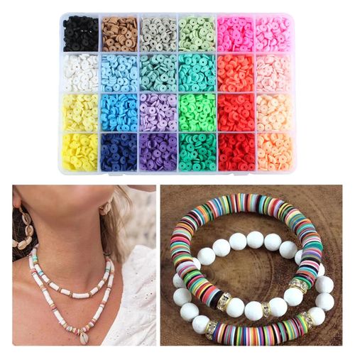 Generic Bracelet Making Beads Kit Colorful Mixed Polymer Clay Beads DIY  Pink @ Best Price Online