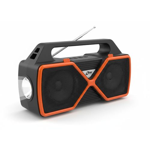 product_image_name-ZERO- Z305 Portable Bluetooth Speaker High Bass Wireless Sound System with FM Radio Flashlight USB TF Card Support & Hands-Free Calling for Outdoor Travel Camping – Black in Orange-1