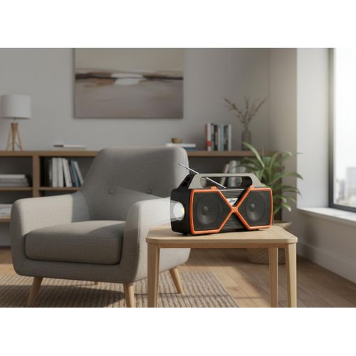 product_image_name-ZERO- Z305 Portable Bluetooth Speaker High Bass Wireless Sound System with FM Radio Flashlight USB TF Card Support & Hands-Free Calling for Outdoor Travel Camping – Black in Orange-6