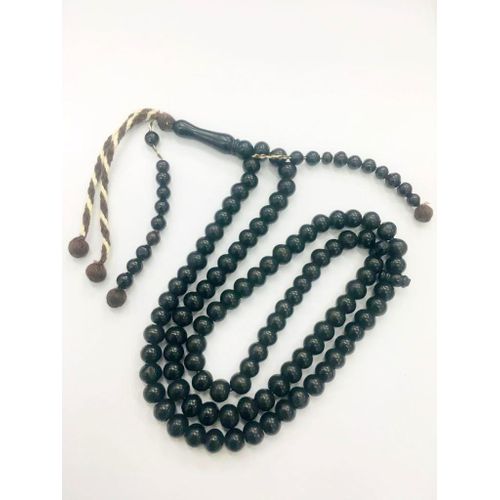 product_image_name-None-سبحة فاخرة مصنوعة من خشب الكوك الأسود للجنسين ( 99 ) حبة-1