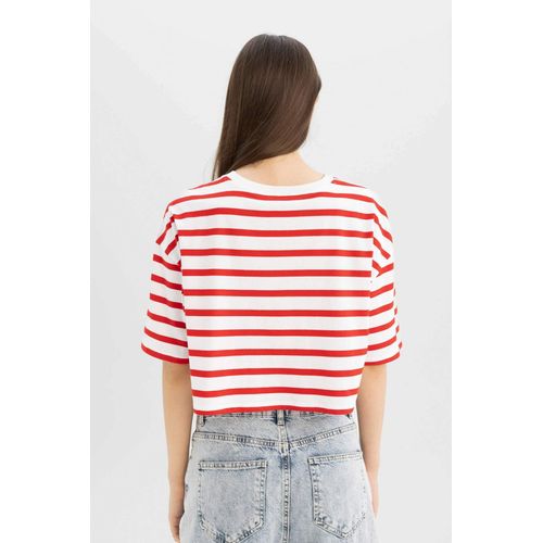 product_image_name-Defacto-تيشيرت مخطط نص كم سليم فيت-3