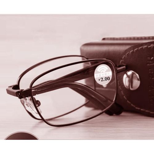 product_image_name-Generic-استمتع برؤية واضحة ومظهر أنيق مع نظارات القراءة القابلة للطي +2.00 بألوان جذابة وعدسات شفافة - عدسات زجاجية شفافة - خفيف الوزن - سهل الحمل - ألوان جذابة-1
