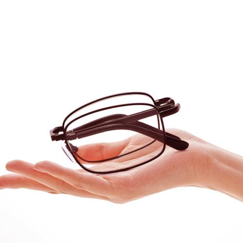 product_image_name-Generic-استمتع برؤية واضحة ومظهر أنيق مع نظارات القراءة القابلة للطي +2.00 بألوان جذابة وعدسات شفافة - عدسات زجاجية شفافة - خفيف الوزن - سهل الحمل - ألوان جذابة-3