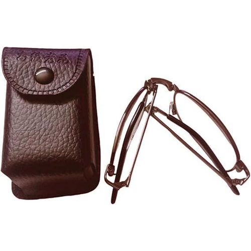 product_image_name-Generic-استمتع برؤية واضحة ومظهر أنيق مع نظارات القراءة القابلة للطي +2.00 بألوان جذابة وعدسات شفافة - عدسات زجاجية شفافة - خفيف الوزن - سهل الحمل - ألوان جذابة-4