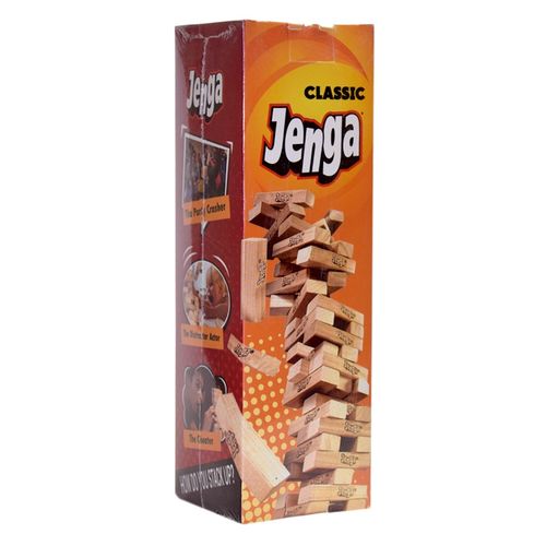 اشتري No Brand Jenga Classic Pull Stack Crash - Wood MDF 48 Pcs في مصر