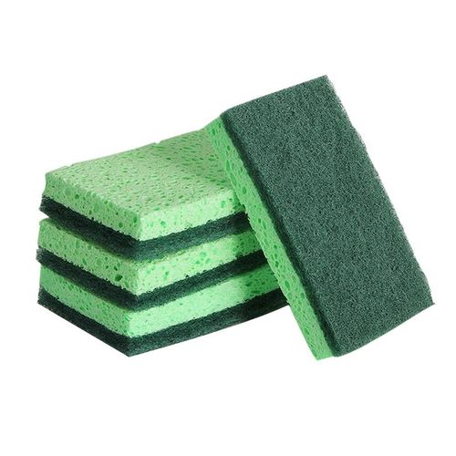 Non-scratch Cellulose Scrub Sponge, Dual-sided Dishwashing Sponge For  Kitchen, 10 Pack