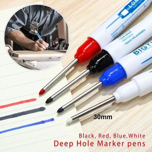 4Pcs Multipurpose Deep Hole Marker Pens, Lightweight Water