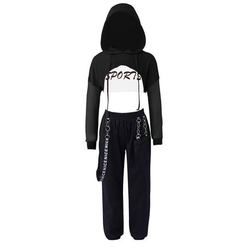 Fashion Kids Girls Hip-Hop Street Dance Clothes Outfits Vest Tops Cargo  Sweatpants Net Cover Up Modern Teens 6-16Years Girls Streetwear @ Best  Price Online