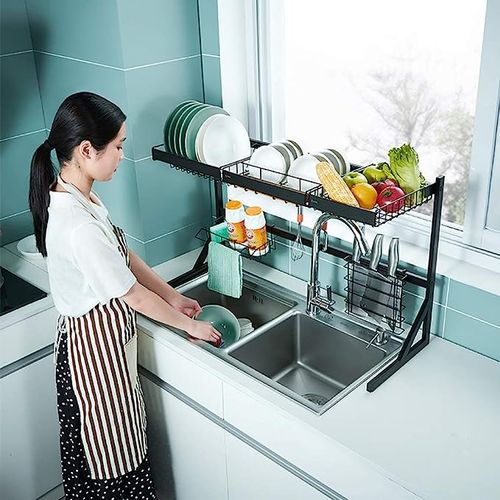 Generic Stainless Steel Kitchen Sink Dish Drying Rack Drain Rack Cutlery @  Best Price Online