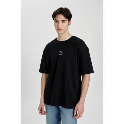 product_image_name-Defacto-Man Crew Neck Oversize Fit Short Sleeve T-Shirt - Black-2