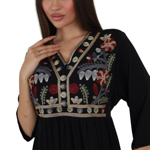 embroidered night dress Buy Stylish Light Blue Embroidered Night dress for Women Alpine / L/42 main image 1