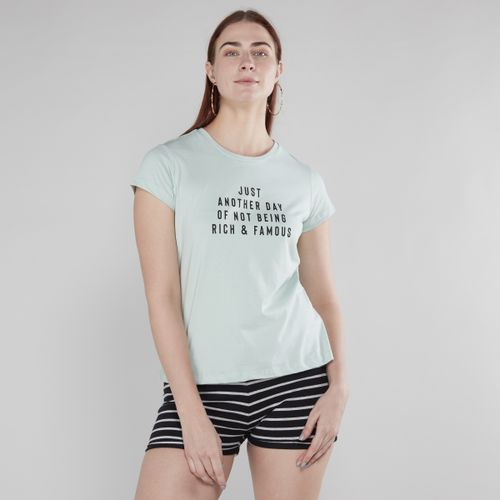 Max Printed T-shirt with Round Neck and Short Sleeves LIGHT GREEN