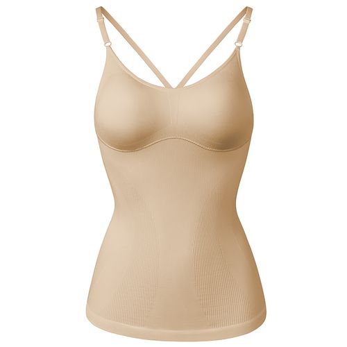 Women Shapewear Padded Tummy Control Tank Top Slimming Camisole Removable  Body Shaping Compression Vest Corset