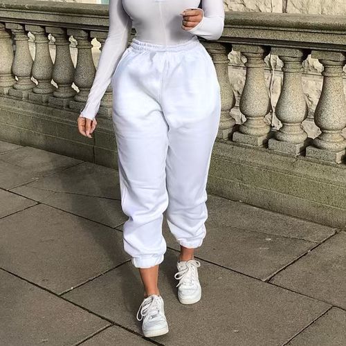 Fashion (White-9088)Joggers Wide Leg SweatPants Women Trousers Plus Size  High Waist Pants Streetwear Korean Casual Pant Femme Fall WEF @ Best Price  Online