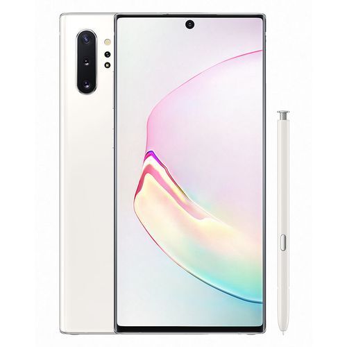 Samsung Galaxy Note10+ - 6.8 بوصة 256 جيجا بايت/12 جيجا بايت ثنائي الشريحة 4G موبايل - أبيض
