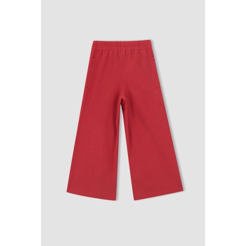 product_image_name-Defacto-Girl Wide Leg Trousers - Coral-4