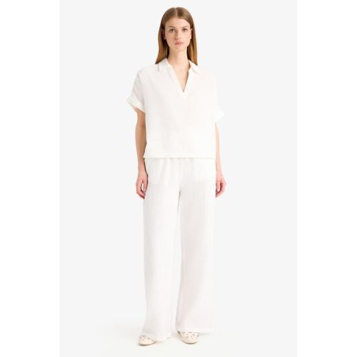 product_image_name-Defacto-Woman Wide Leg Trousers - White-1