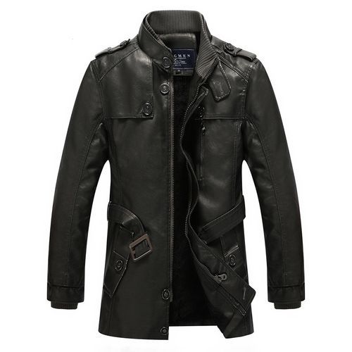 Fashion Men Long Style Leather Jacket Coat Best Price Online Jumia Egypt