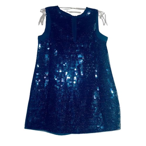 product_image_name-Generic-فستان اطفال بناتي مزين بالترتر تل للمناسبات - كحلي-5