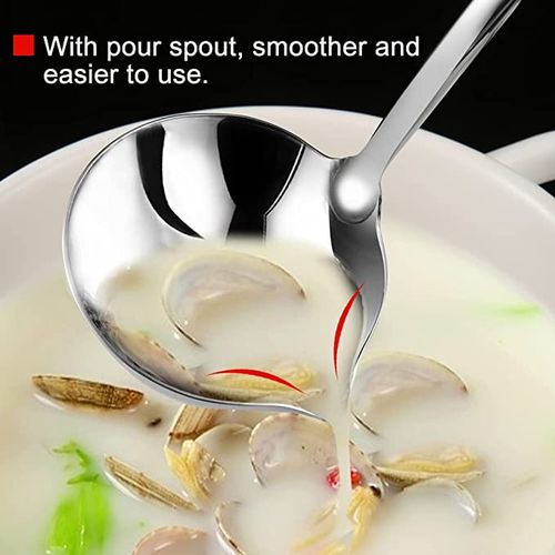 Ladle Spoon Sauce Spoons Soup Stainless Steel Gravy Serving Spout