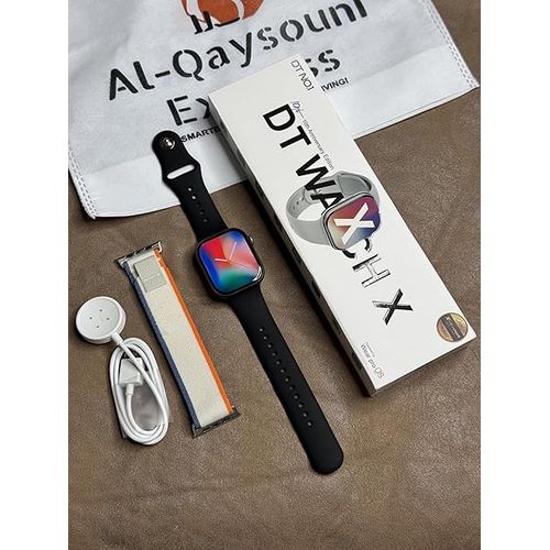 product_image_name-Generic-Dt Watch X Smart Watch Amoled Screen Seriess10 2 Strap (Black)-4