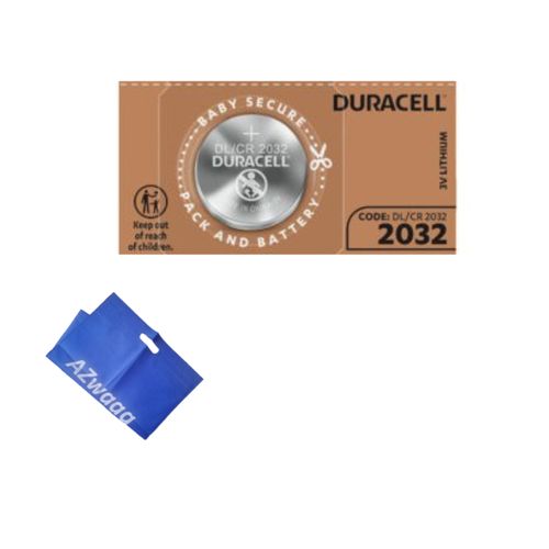 Buy Duracell Batteries CR2032 LITHIUM ,3v ,1 Battery + Azwaaa Gift in Egypt