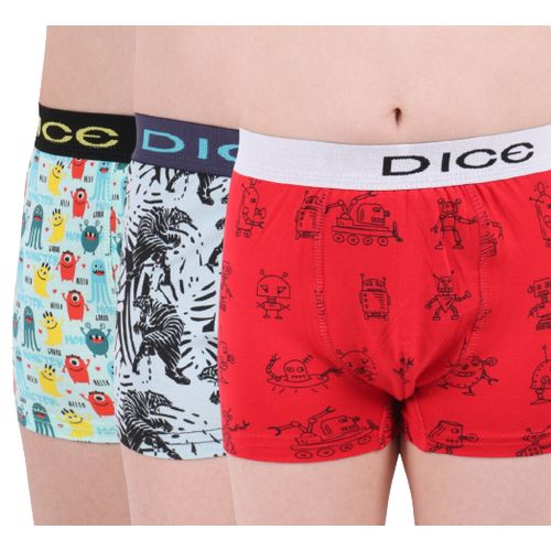 Dice Pack Of 3 Printed Cotton Boxer Underwear For Men @ Best Price Online