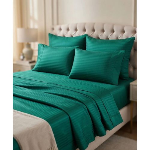 product_image_name-Generic-ملاية قطن ناعمة مخططة (ستريب) – خامة فندقية فاخرة، باستيك لحماية الجوانب وثبات مثالي-1