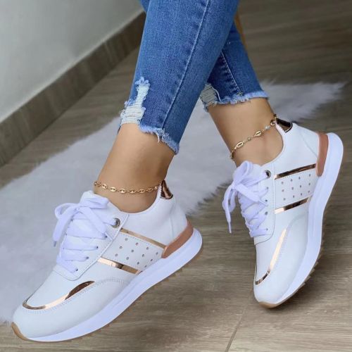 Fashion (White)Autumn/Spring Women Sneakers Platform Casual Women Shoes  Plus Size Lace Up Female Sport Shoes Non-Slip Tennis Shoes Lightwweight ACU  @ Best Price Online