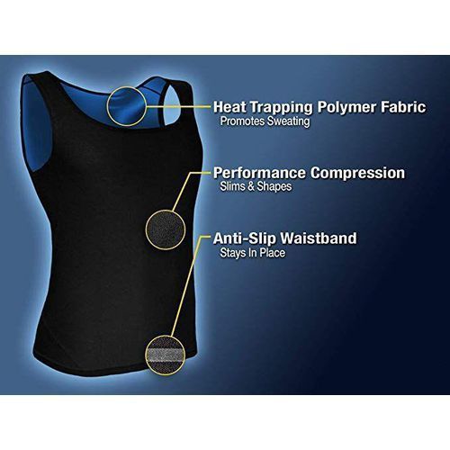 Sweat Shaper Men's Premium Workout Tank Top Slimming Polymer Sauna Vest