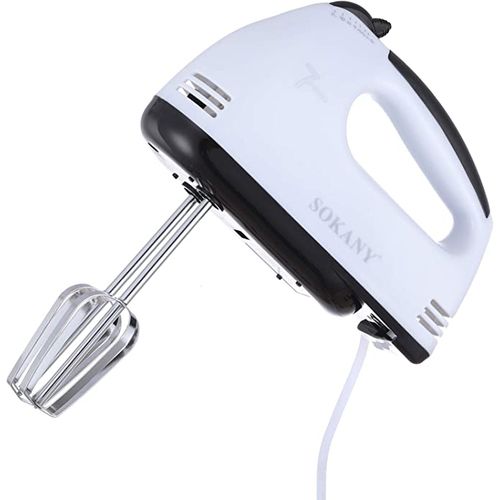 اشتري Sokany SK-133 Hand Mixer, 180 Watts, 7 Speeds - White في مصر