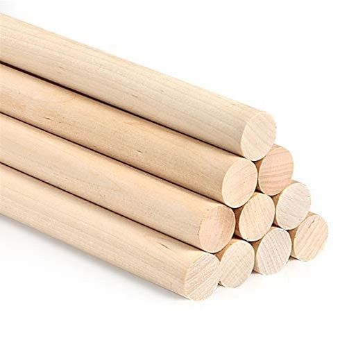 50pcs Wooden Dowel Rods Unfinished Wood Dowels, Solid Hardwood Sticks For  Crafting, Macrame, Diy 