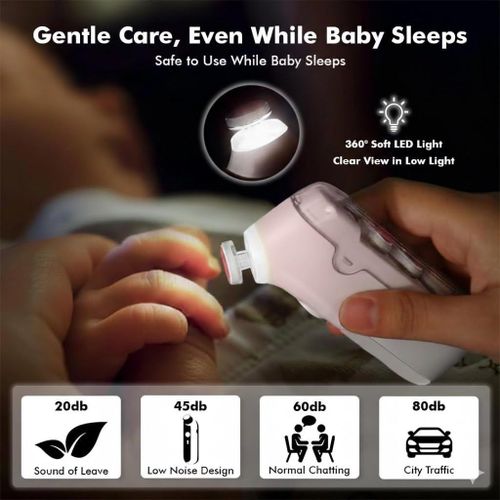 product_image_name-Generic-مبرد أظافر كهربائي للأطفال والرضع - طقم العناية بالأظافر 6 في 1 مع إضاءة LED - آمن وهادئ جداً-3
