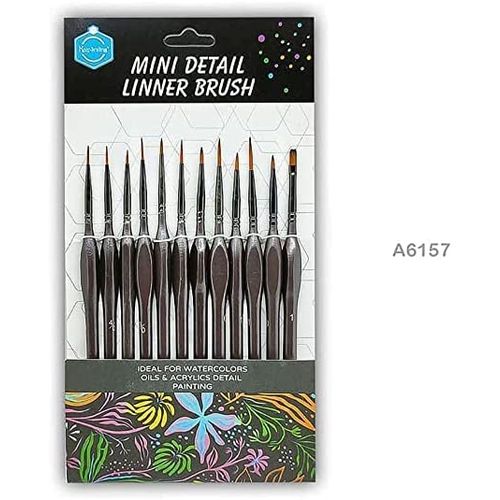 Generic Keep Smiling Thin Thin Thin Paint Brush Set, Mini Precision Liner  Brush, Perfect For Acrylic, Watercolor And Oil (12 Piece) @ Best Price  Online