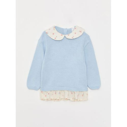 Buy LC Waikiki Bebe Collar Long Sleeve Baby Girl Tricot Sweater in Egypt