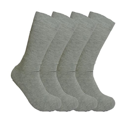 Buy Solo Men Classic Long Grey Socks Pack 4 Pairs in Egypt