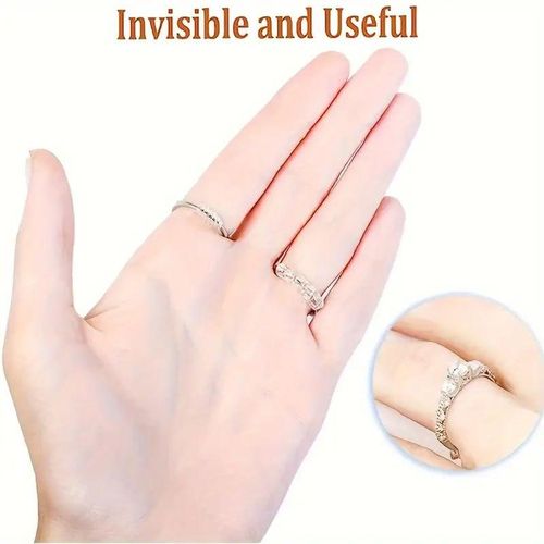product_image_name-Generic-أداة ضبط حجم الخاتم للحلقات الفضفاضة، مشبك حماية غير مرئي من السيليكون الشفاف، مقاس مناسب لأي حلقة تقريبًا، 4 مقاسات-3