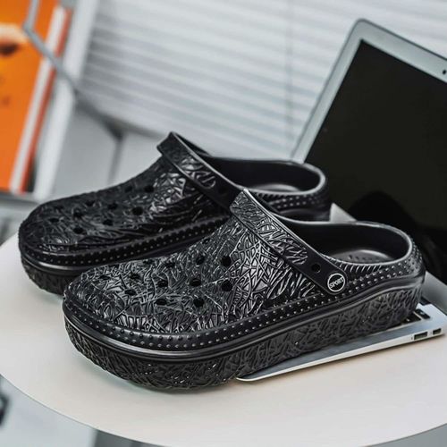 product_image_name-Generic-كروكس للرجال والشباب بي النعل الطبي و مرن - كروكس خفيف من المطاط المقاوم للماء - مثالي للاستخدام في المنزل وخارج المنزل لون اسود-8