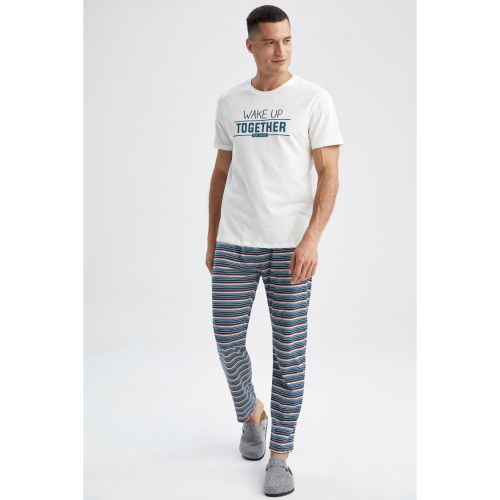 product_image_name-Defacto-Man Crew Neck Regular Fit Knitted Set - Petrol-1