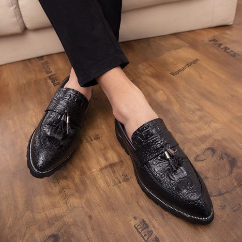  Men's Alligator Crocodile Print Oxford Fashion Lace Up Dress  Shoe croco-03 (Black, us_Footwear_Size_System, Adult, Men, Numeric, Medium,  Numeric_6_Point_5)