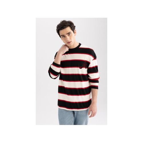 product_image_name-Defacto-Man Crew Neck Comfort Fit Sweat Shirt - Black-3