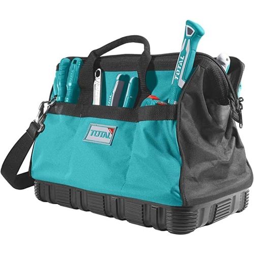 DEAD ON TOOLS 10 in. Open Top Tool Tote Utility Pouch Bag with Black Finish  and 12 total pockets HD54017 - The Home Depot