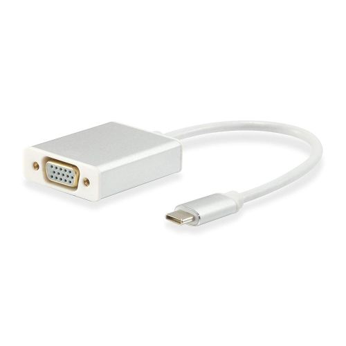 Generic Type-C To VGA Adapter Cable USB 3.1 Type-C Male To VGA Female Adapter - silver