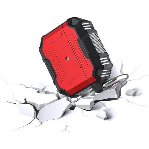 product_image_name-Generic-جراب تين تك المتين متوافق مع سماعات AirPods Pro، مقاوم للصدمات، بتصميم أنيق من ألياف الكربون مع مشبك تعليق، جراب واقٍ آمن لحمايتها من الخدوش. (وردي)-2